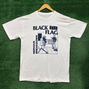 Black Flag Everything Went Black Punk Rock Band T-shirt Size Large